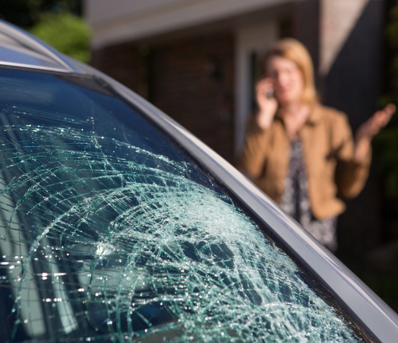 cracked windshield